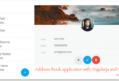 Address book application with angularjs